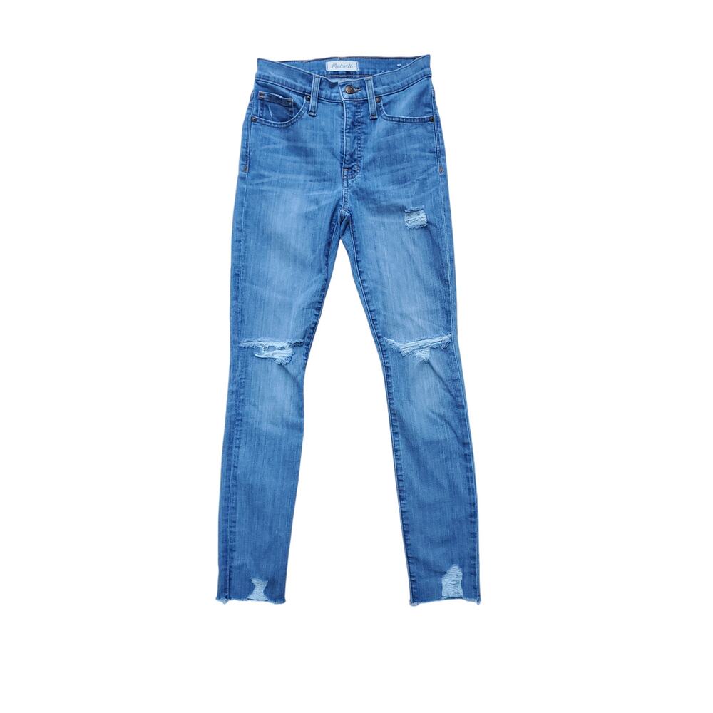 Madewell 9" High Rise Skinny Jeans Distressed Medium Wash H5789 Sz 24